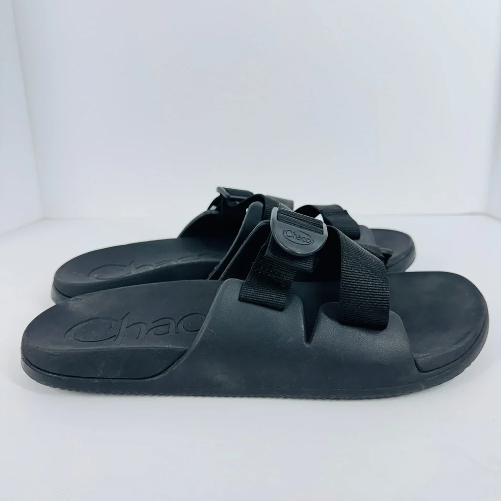 Chaco Men’s Sandals Black Adjustable Slides Size 12 Summer Beach Performance